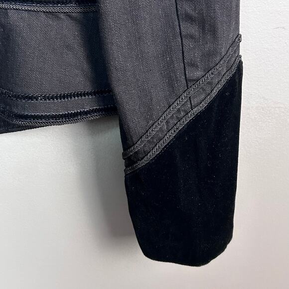 Lauren Ralph Lauren jacket Large NWT denim Victorian Royal velvet Western - Picture 13 of 13